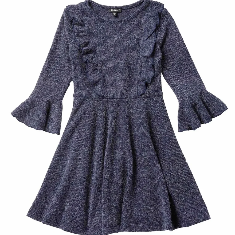 new-zunie 3/4 Length BellSleeve Sweater Knit Dress - Picture 5 of 16